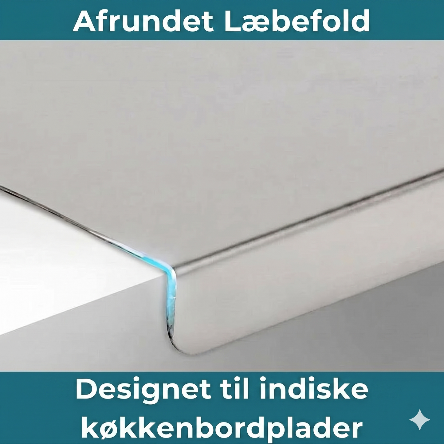 Rustfrit stål skærebræt til køkkenbordplade