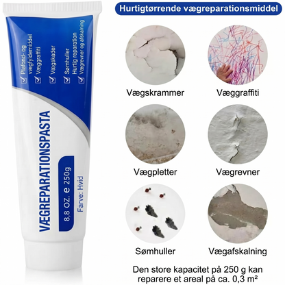 Hvid vægspartel – 250 g – til reparation af huller og revner