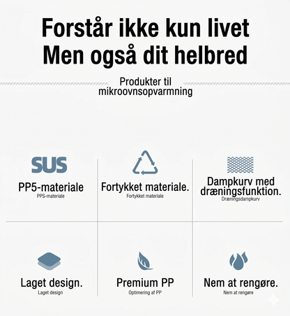 Multifunktionel dampkoger til mikroovn – med holde-varm-funktion – sund madlavning