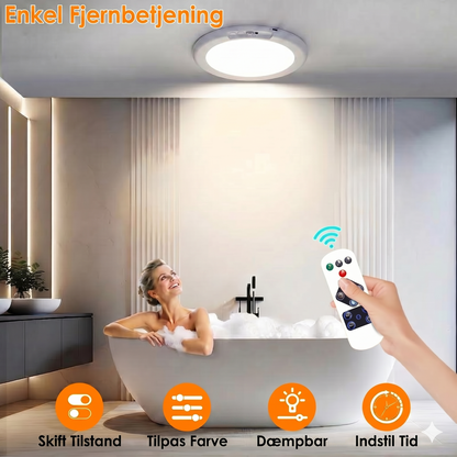 Genopladelig loftlampe med bevægelsessensor – trådløs – inkl. fjernbetjening