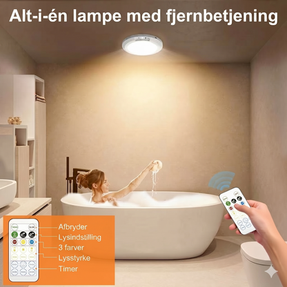 Genopladelig loftlampe med bevægelsessensor – trådløs – inkl. fjernbetjening