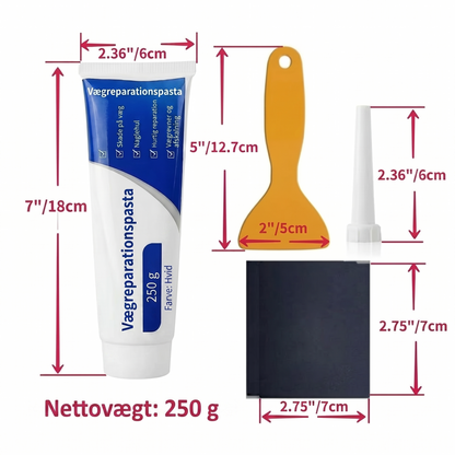 Hvid vægspartel – 250 g – til reparation af huller og revner