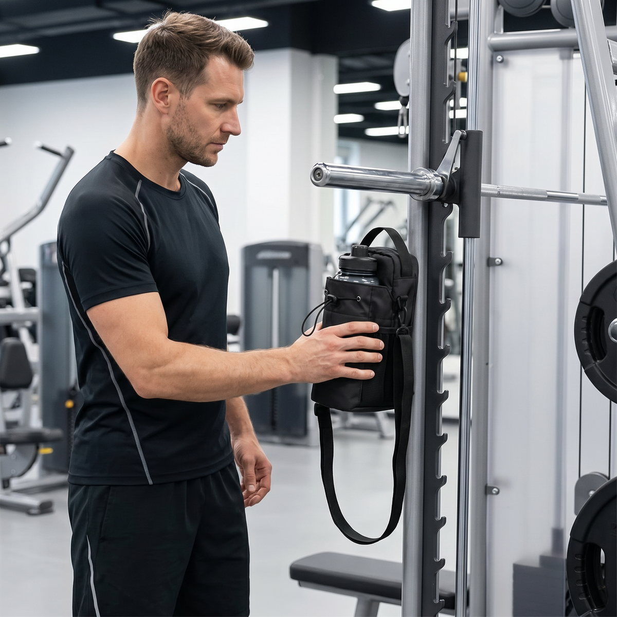 🧲Magnetisk flaskeholder med stærkt sug – Perfekt til fitness og hverdagsbrug🏋️