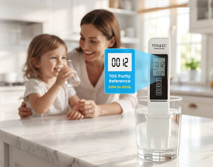 💧 3-i-1 TDS Vandtester 🌊 Måler pH-værdi, klorindhold og hårdhed med LCD-skærm – Ideel til pool og akvarium 📱