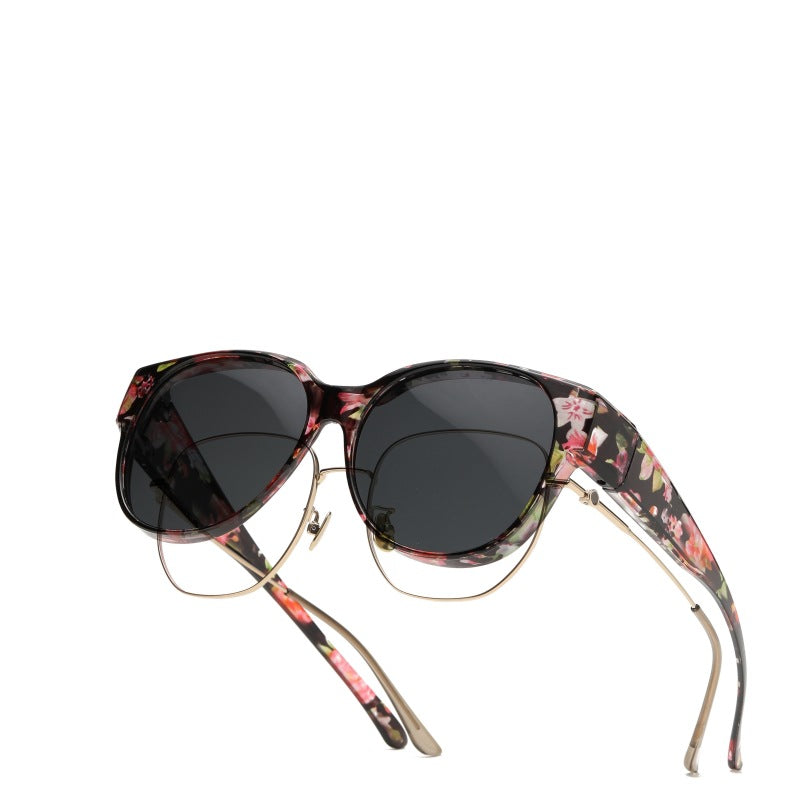 🕶 Nye oversize cat-eye solbriller – Polariserede glas & UV400-beskyttelse