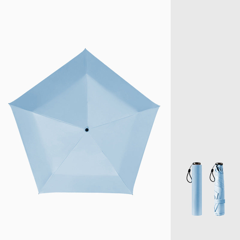 Ultralet kulfiberparaply – UV-beskyttelse (sort belægning), sol- og regnbeskyttelse ☂️