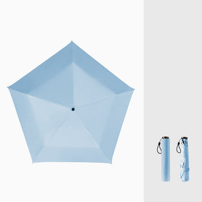 Ultralet kulfiberparaply – UV-beskyttelse (sort belægning), sol- og regnbeskyttelse ☂️