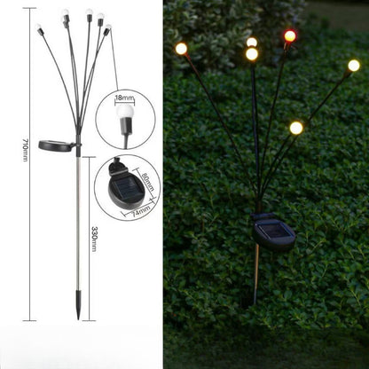 Solcelledrevet ildflue-havebelysning