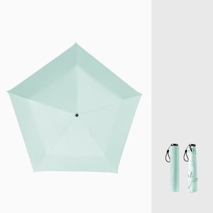 Ultralet kulfiberparaply – UV-beskyttelse (sort belægning), sol- og regnbeskyttelse ☂️