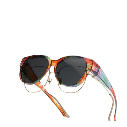🕶 Nye oversize cat-eye solbriller – Polariserede glas & UV400-beskyttelse
