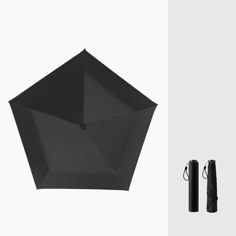 Ultralet kulfiberparaply – UV-beskyttelse (sort belægning), sol- og regnbeskyttelse ☂️