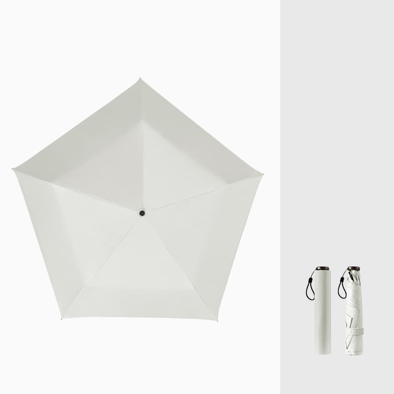 Ultralet kulfiberparaply – UV-beskyttelse (sort belægning), sol- og regnbeskyttelse ☂️