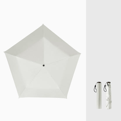 Ultralet kulfiberparaply – UV-beskyttelse (sort belægning), sol- og regnbeskyttelse ☂️
