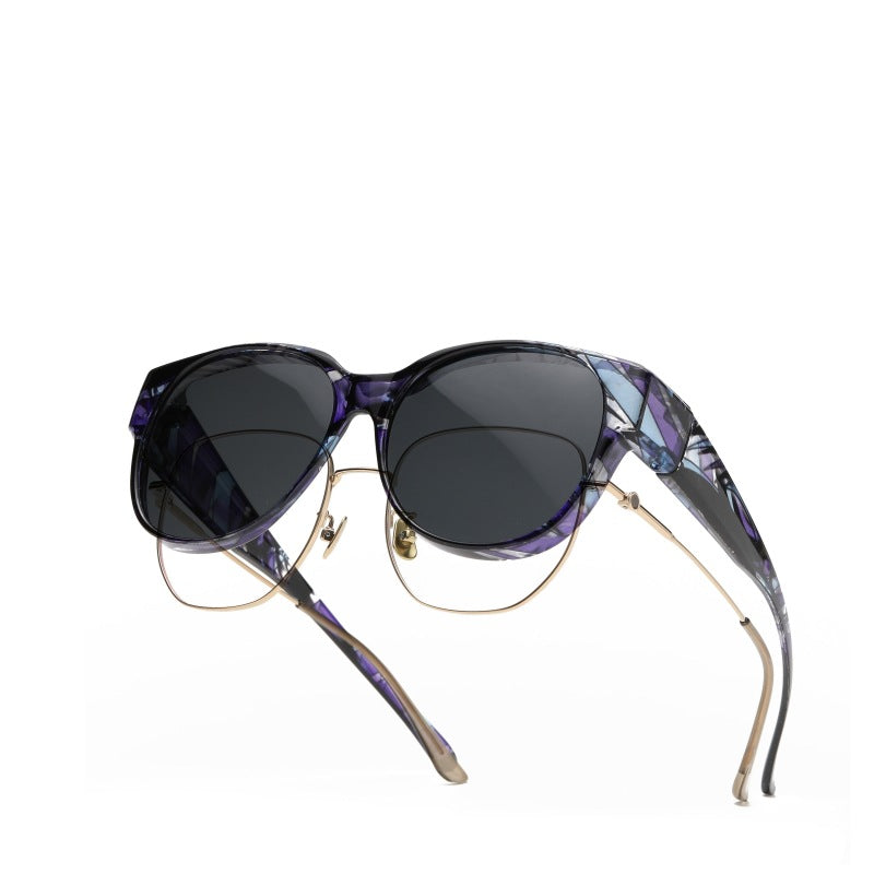 🕶 Nye oversize cat-eye solbriller – Polariserede glas & UV400-beskyttelse