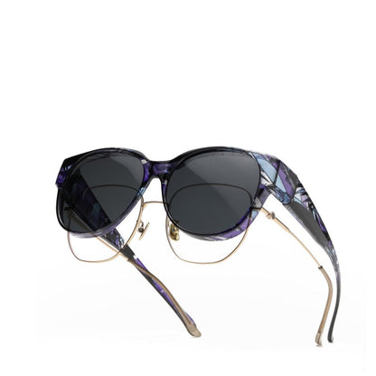 🕶 Nye oversize cat-eye solbriller – Polariserede glas & UV400-beskyttelse
