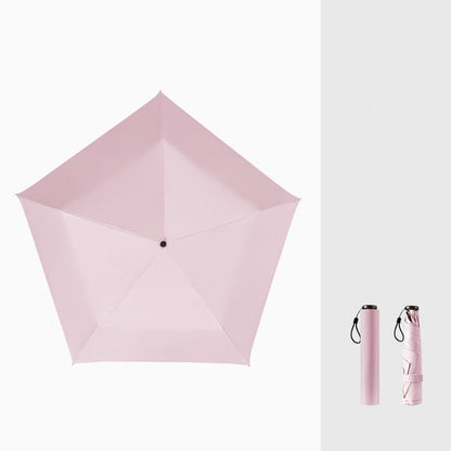Ultralet kulfiberparaply – UV-beskyttelse (sort belægning), sol- og regnbeskyttelse ☂️