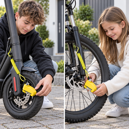 110 dB alarmskivebremselås – Skivebremselås til cykel, knallert og motorcykel
