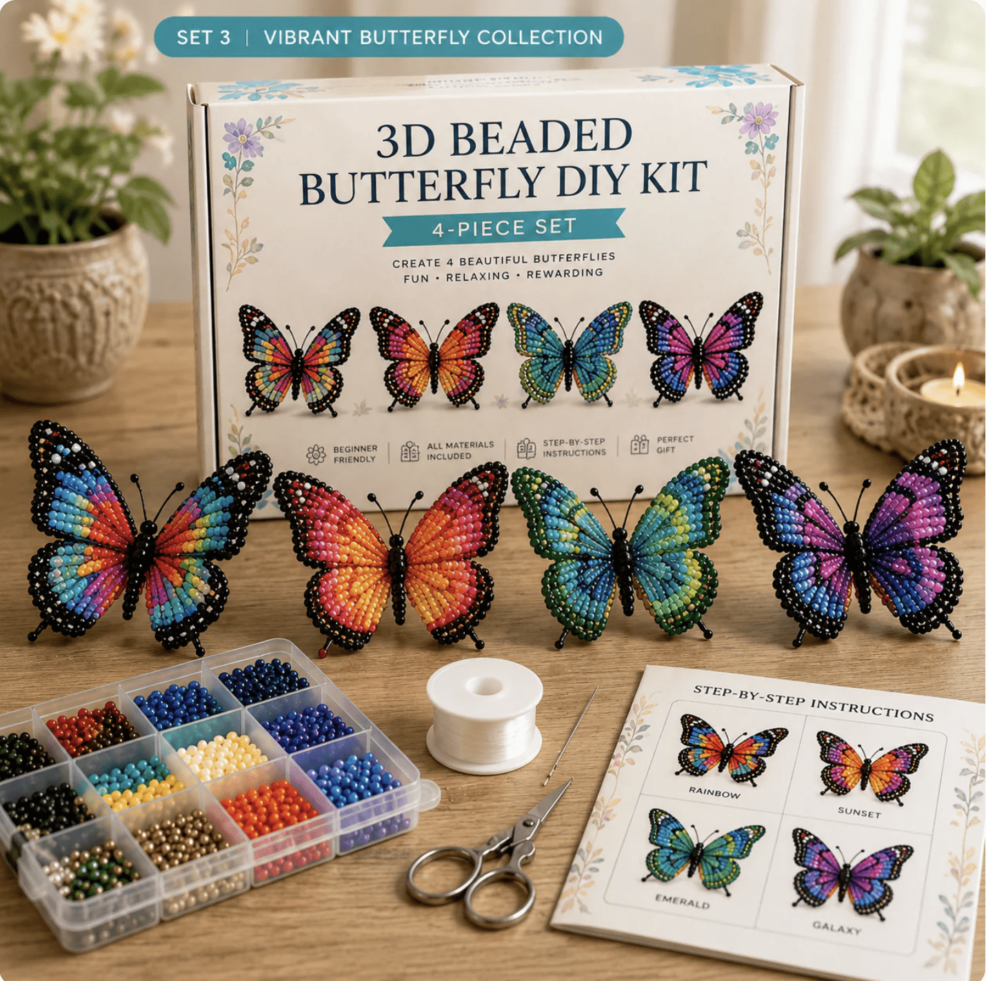 🦋 Perler og håndværk: Sommerfugl