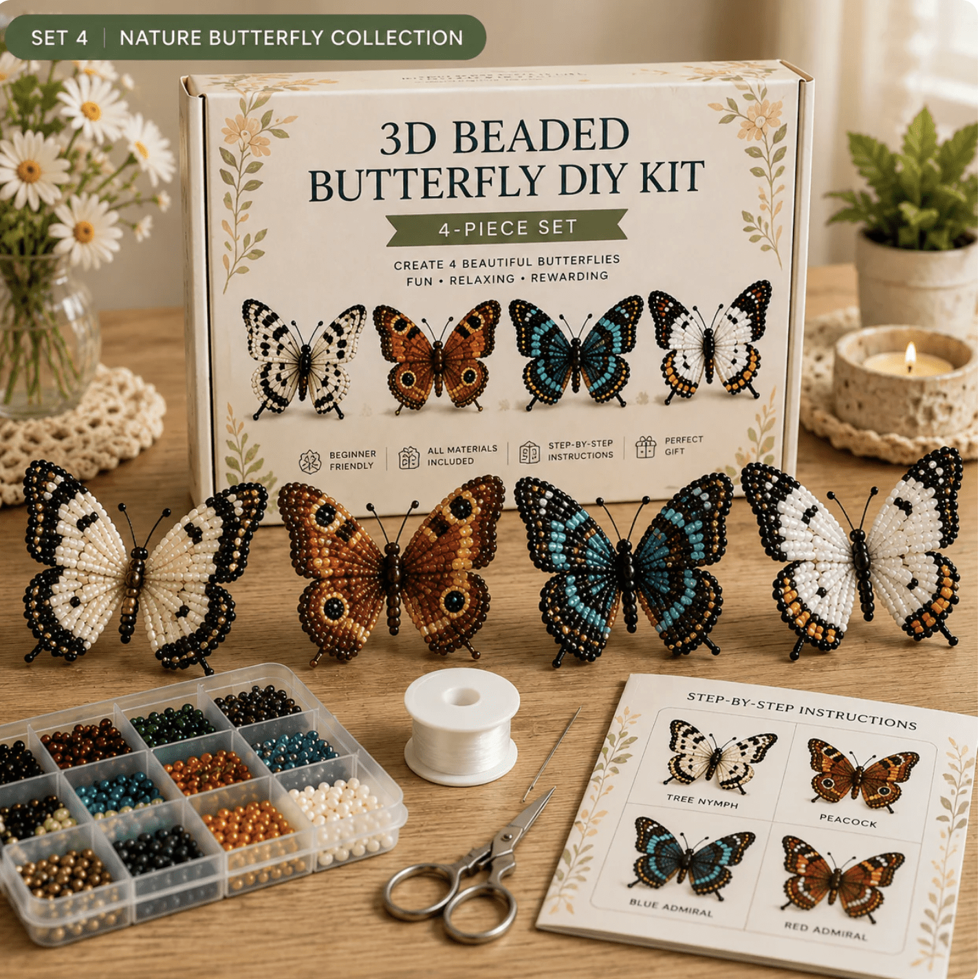 🦋 Perler og håndværk: Sommerfugl