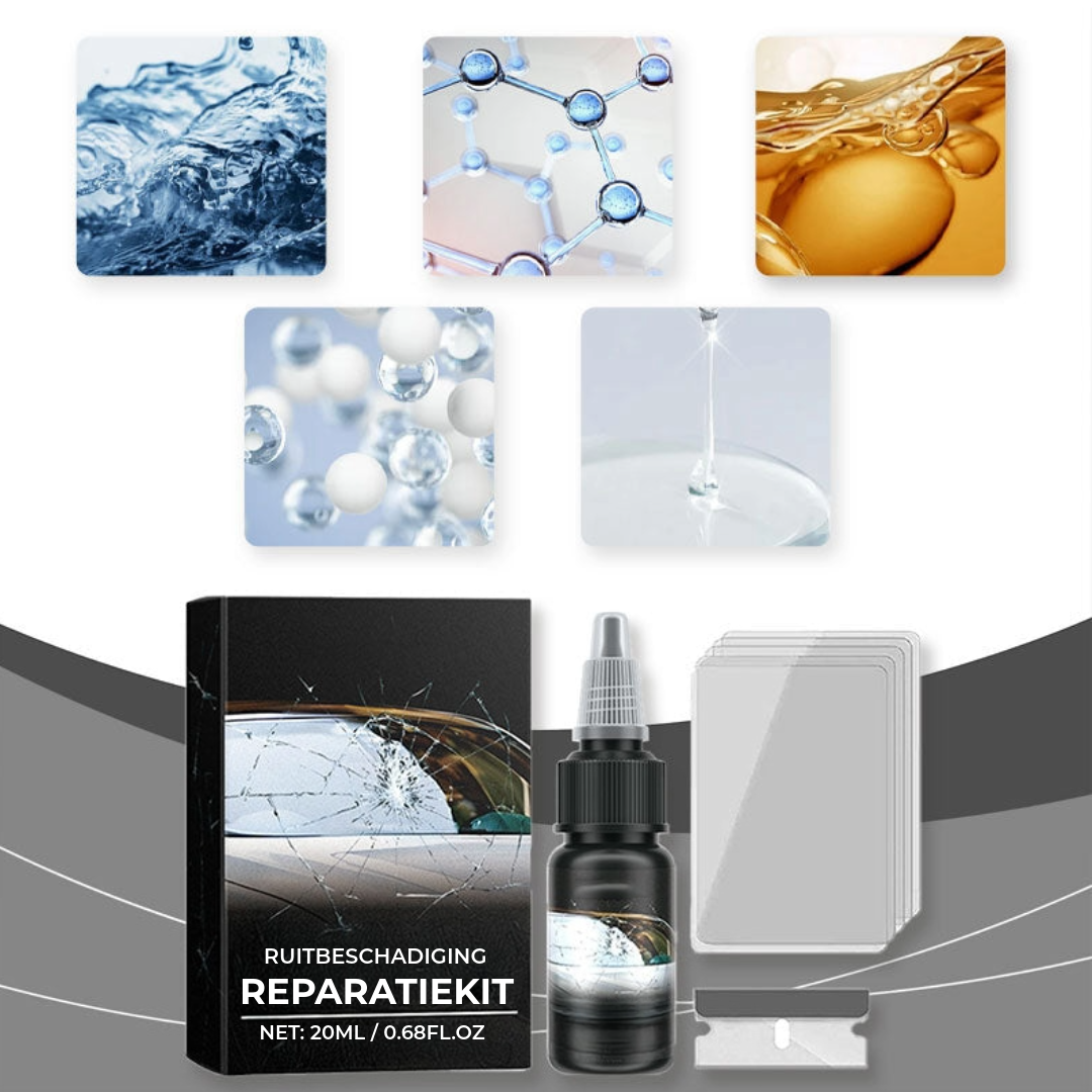 Reparationssæt til bilruder – til udbedring af revner og ridser