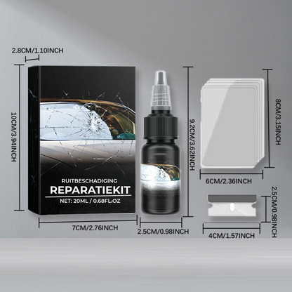 Reparationssæt til bilruder – til udbedring af revner og ridser