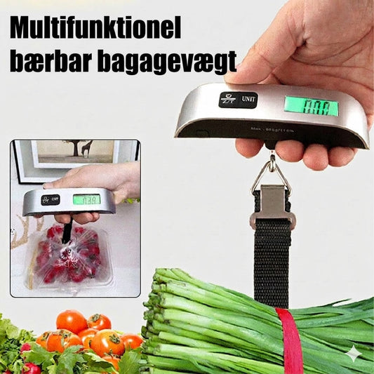 Bærbar bagagevægt med LCD-display
