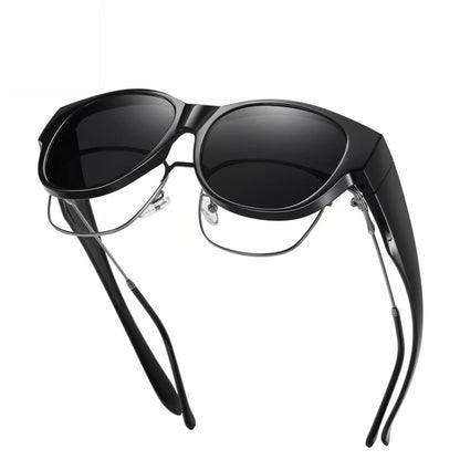 🕶 Nye oversize cat-eye solbriller – Polariserede glas & UV400-beskyttelse