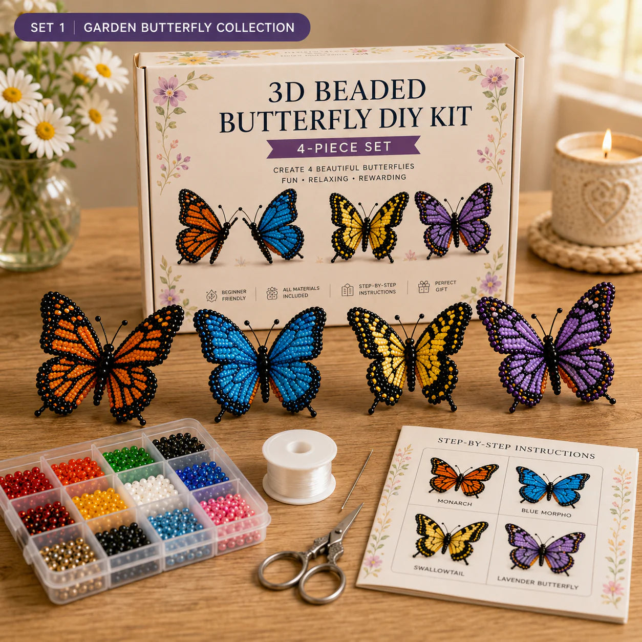 🦋 Perler og håndværk: Sommerfugl