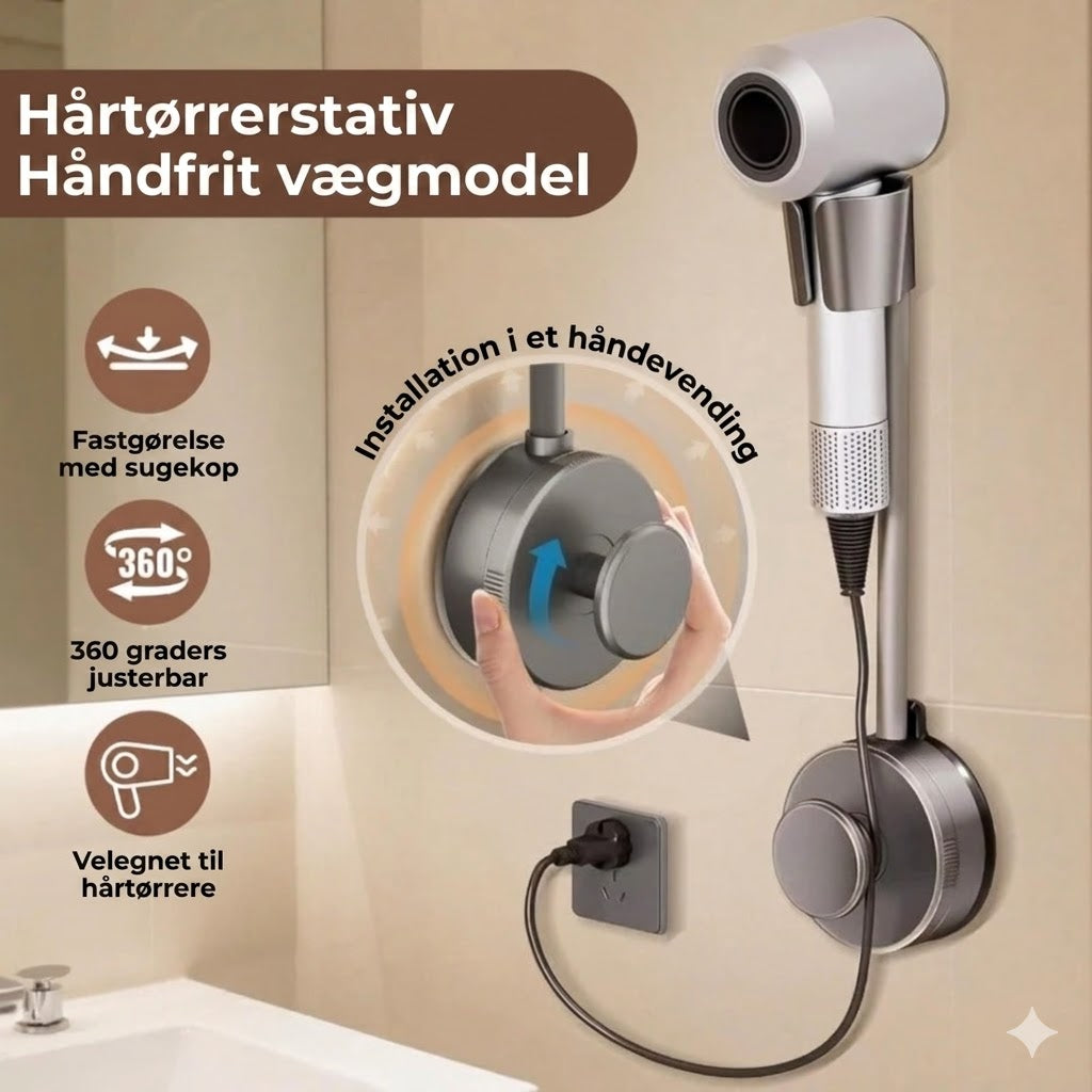 Håndfri hårtørrer holder