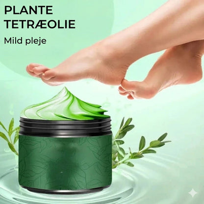 Fugtgivende fodcreme med tetreolie og aloe vera – specielt udviklet til tørre fødder