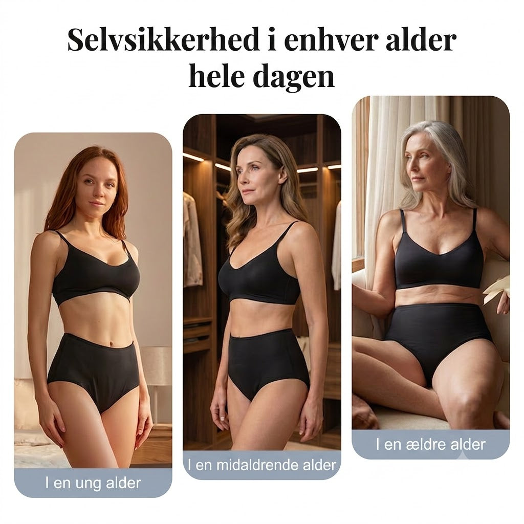 Højtaljede lækagesikre menstruationstrusser med for- og bagbeskyttelse – effektiv beskyttelse mod side-lækkage
