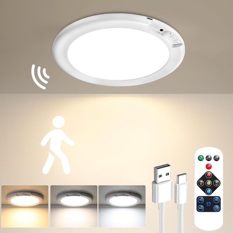 Genopladelig loftlampe med bevægelsessensor – trådløs – inkl. fjernbetjening