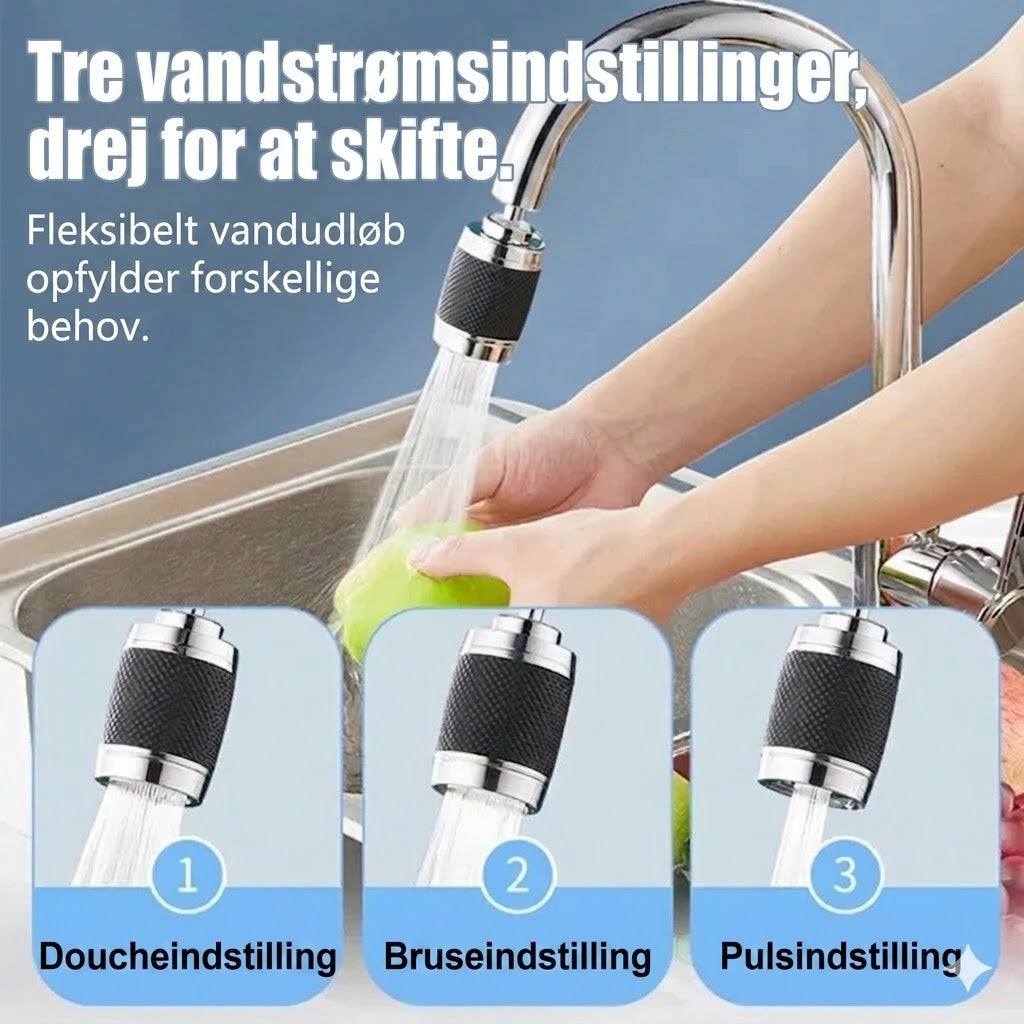Kompakt vandfilter til vandhane – Hurtig installation vandhanefilter (Køb en, få en gratis)