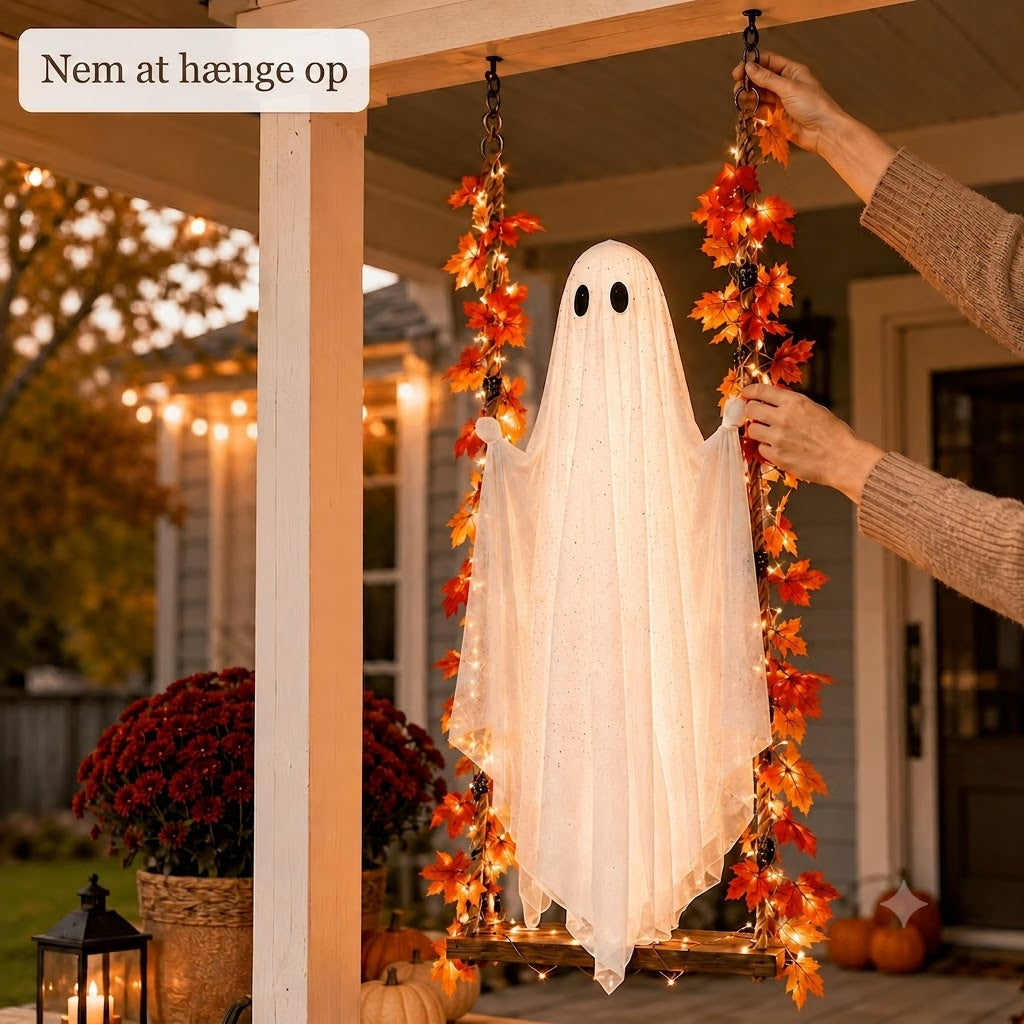👻🎃Spøgelsesgynge med LED-lys – Den nye halloween-dille i 2026! 🍁👻