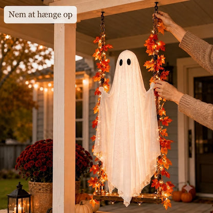 👻🎃Spøgelsesgynge med LED-lys – Den nye halloween-dille i 2026! 🍁👻