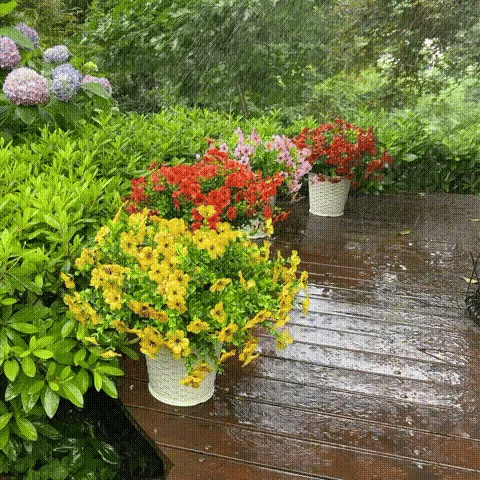 UV-bestandige kunstige blomster – 4-pak