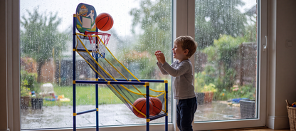 🔥 📢Begrænset tid: 50% rabat! 🏀 Arcade-basketballspil til børn – Sikkert og sjovt indendørs kaste-spil med automatisk boldretur 🎯