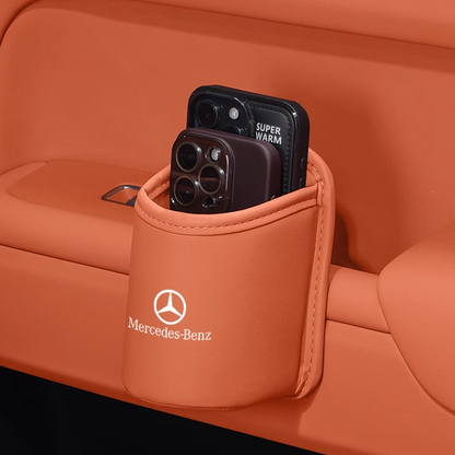 Læder kopholder til take-away-kaffe – bærbar kopholder med clips