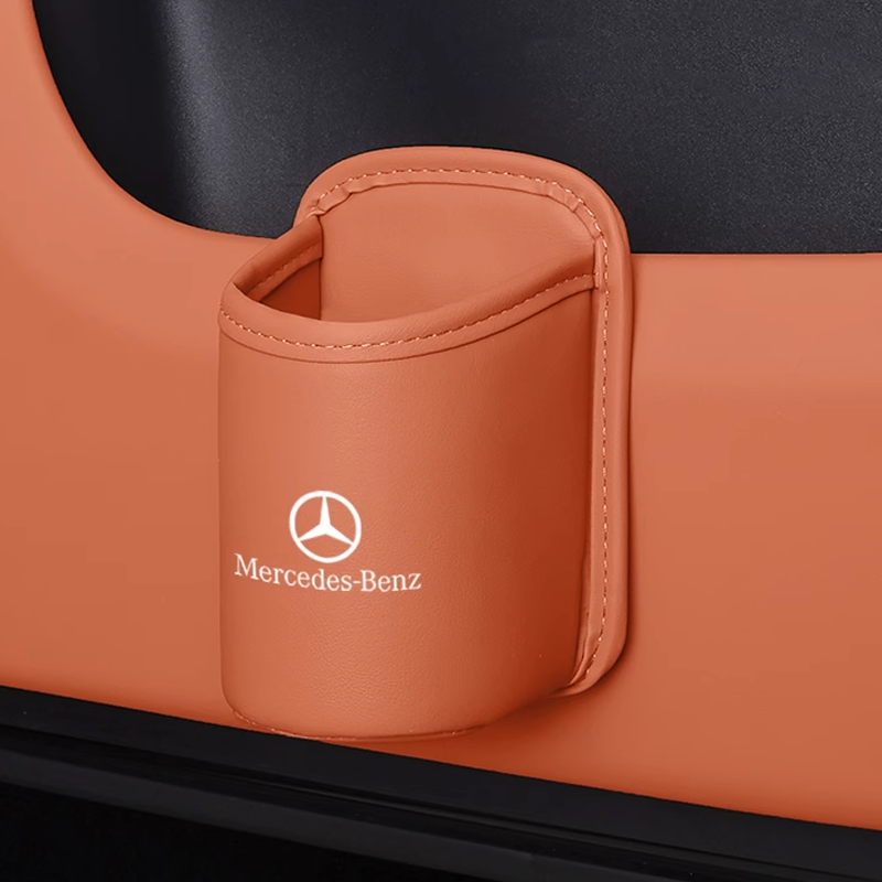 Læder kopholder til take-away-kaffe – bærbar kopholder med clips