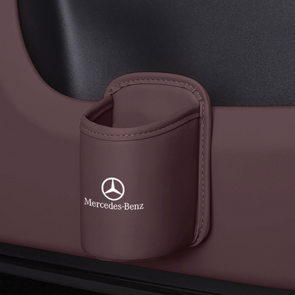 Læder kopholder til take-away-kaffe – bærbar kopholder med clips