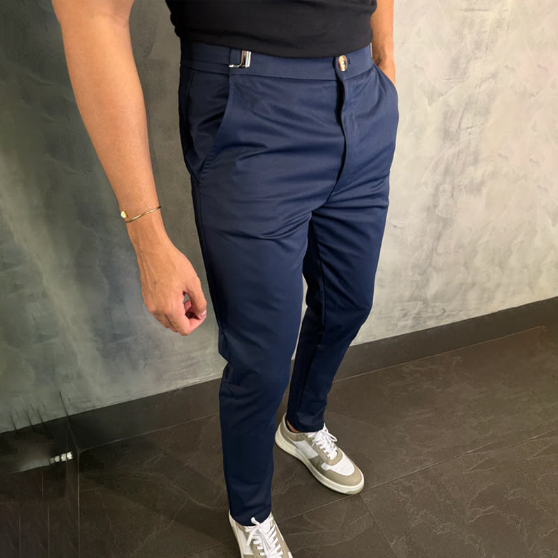 Herrebukser med stretch og slim fit