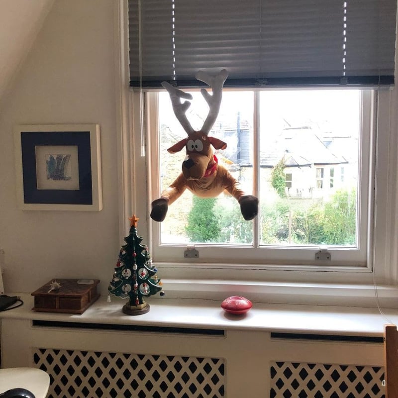 Sjov 'Ups!' Julemand & Rensdyr-dekoration