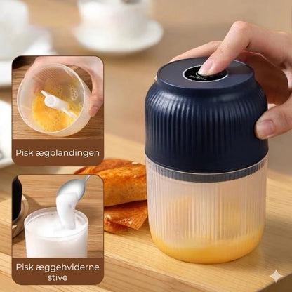 Ledningsfri minihakker – elektrisk foodprocessor til hvidløg og løg – USB-opladning