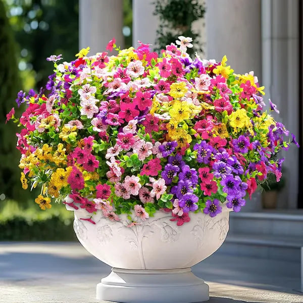 UV-bestandige kunstige blomster – 4-pak