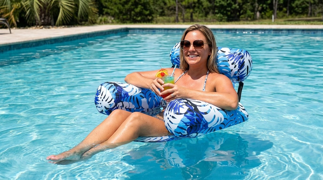 Oppustelig poolstol