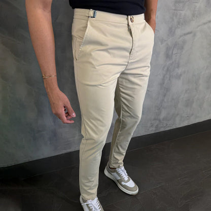 Herrebukser med stretch og slim fit
