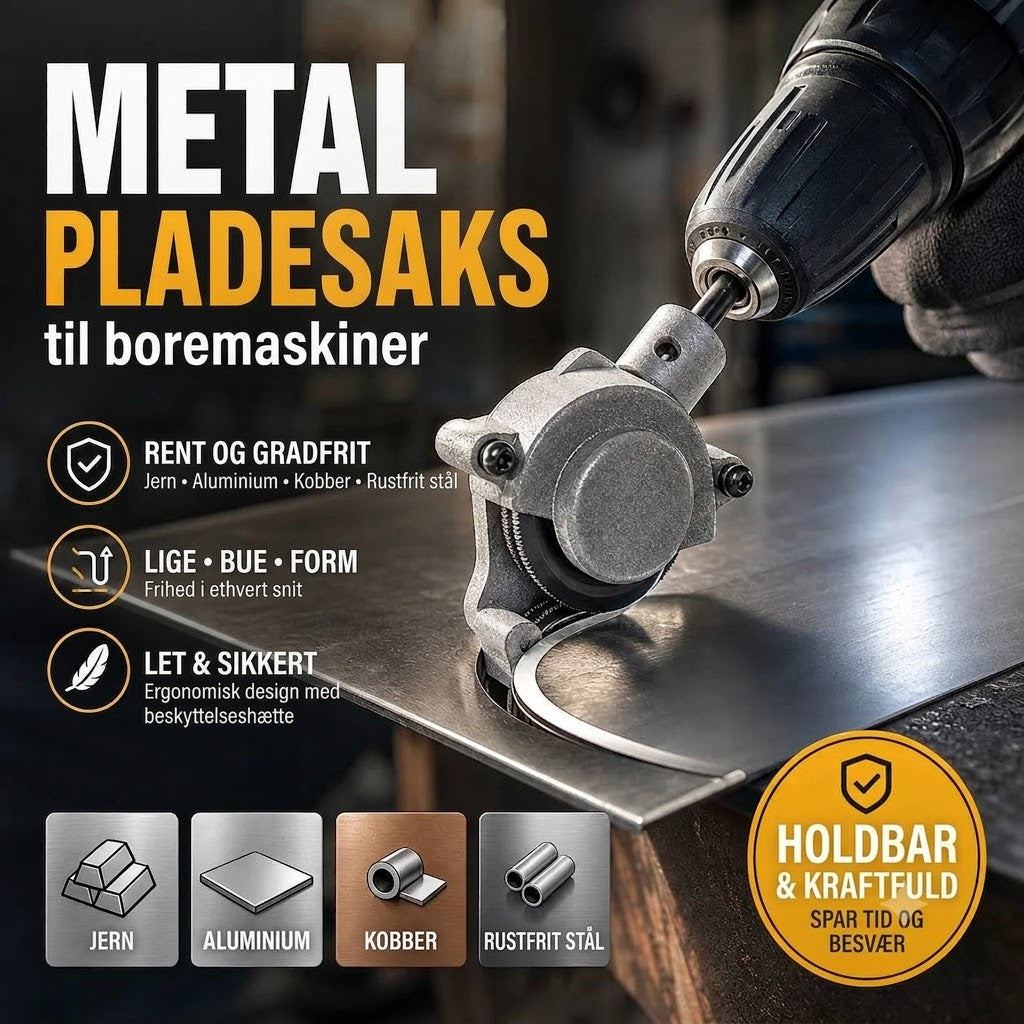 Pladeskærer-forsats til boremaskine – Elektrisk metalsaks og pladeklipper
