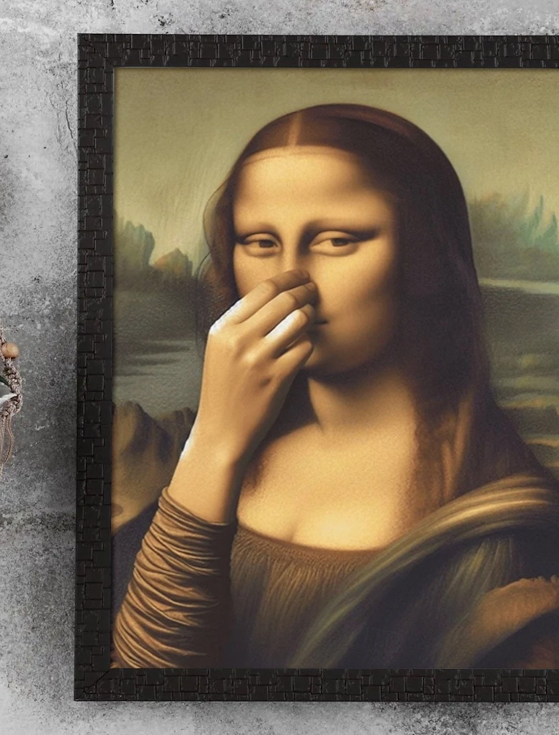 Humoristisk Mona Lisa-lærred