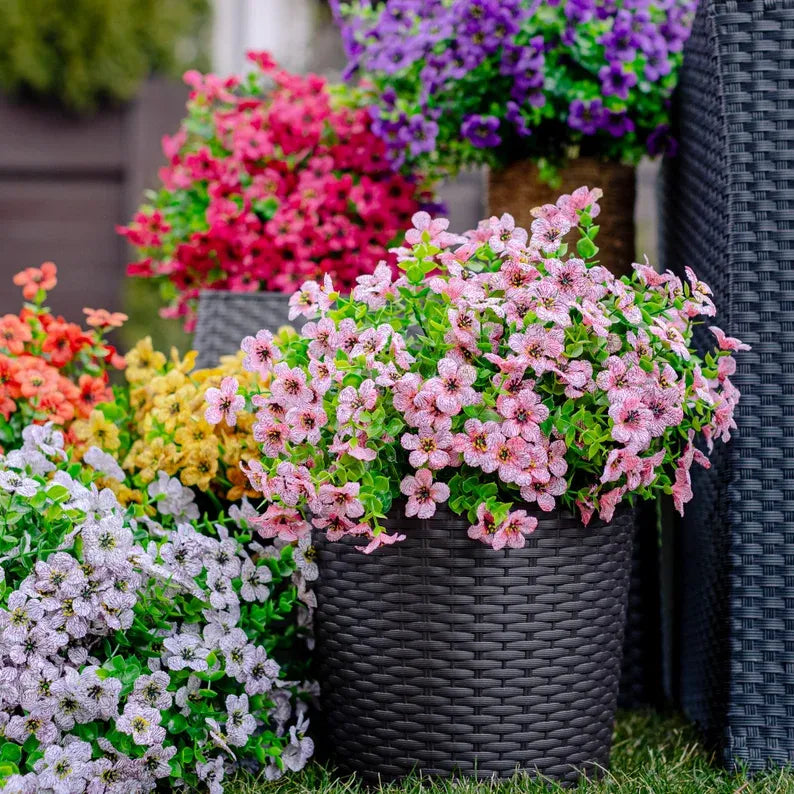 UV-bestandige kunstige blomster – 4-pak