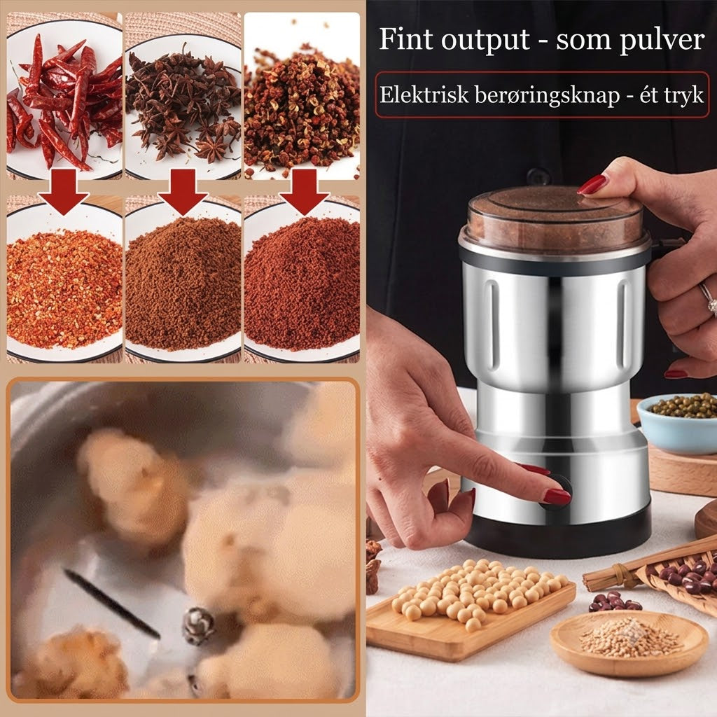 Multifunktionel elektrisk kaffekværn og krydderikværn